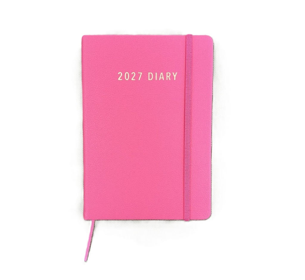 2027 Diary A5 Day-To-A-Page (DTP) Raspberry