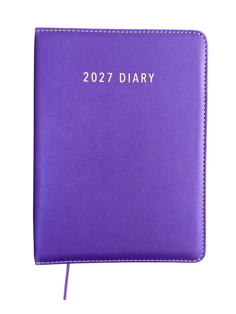 2027 Diary A5 Day-To-A-Page (DTP) Spiral Grape