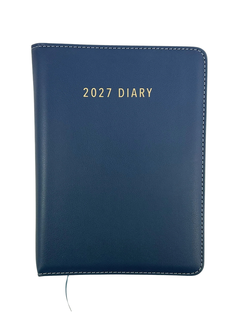 2027 Diary A5 Day-To-A-Page (DTP) Spiral Stormy Blue