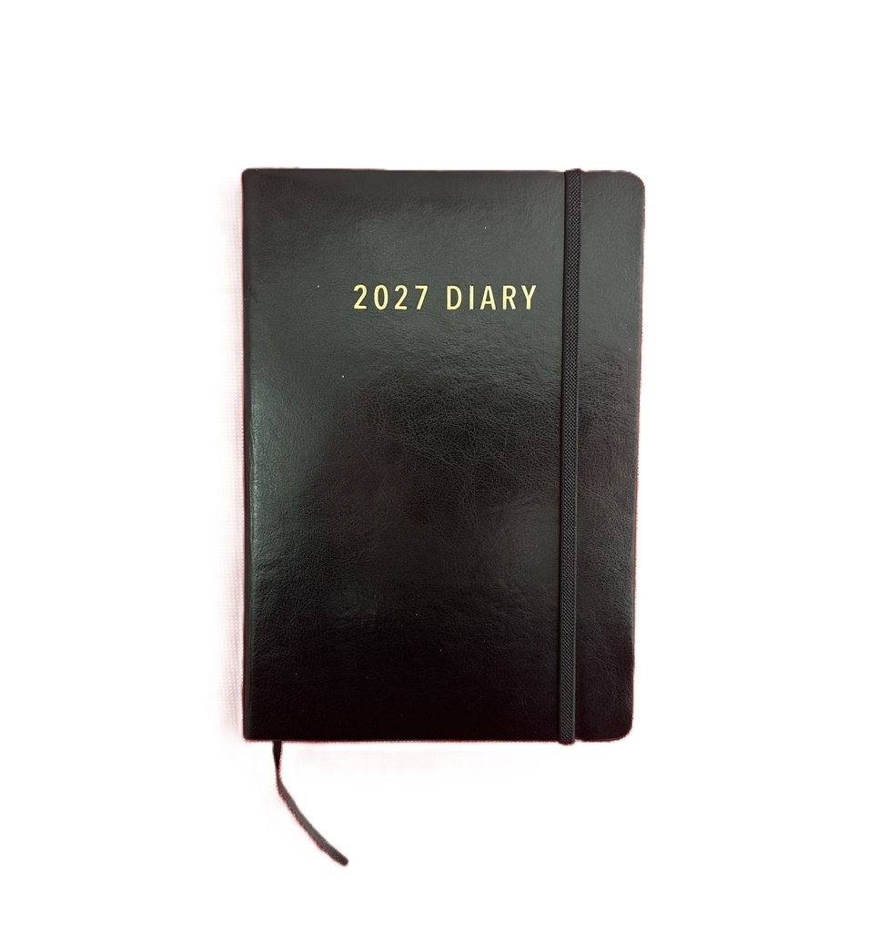 2027 Diary A5 Week-To-View (WTV) Black