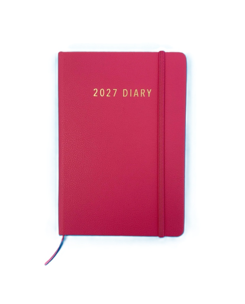 2027 Diary A5 Week-To-View (WTV) Raspberry