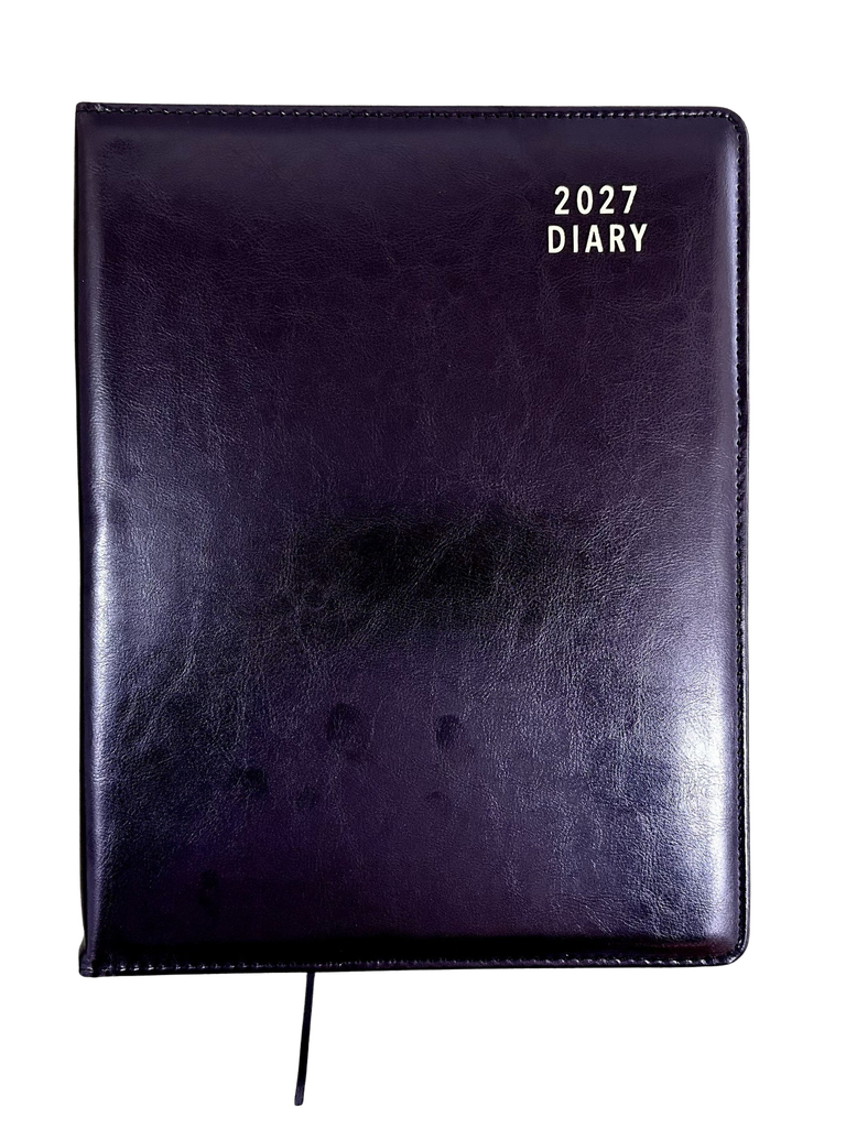 2027 Diary A4 Day-To-A-Page (DTP) Spiral Black