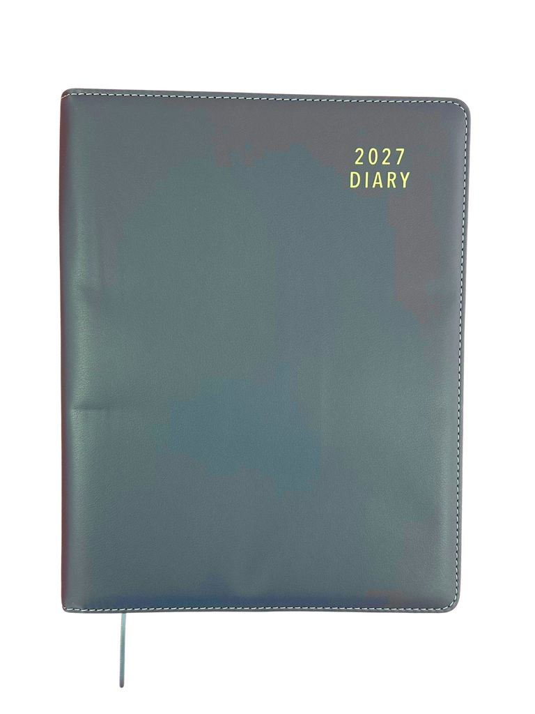 2027 Diary A4 Day-To-A-Page (DTP) Spiral Stormy Blue