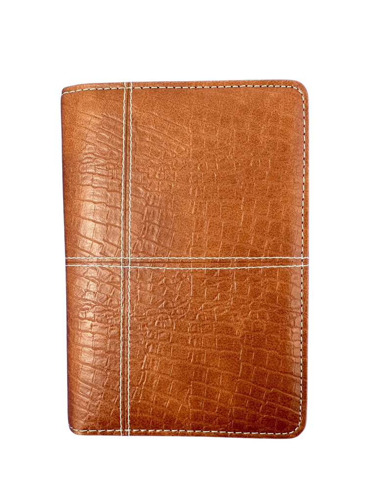 2027 Diary B6 Week-To-View (WTV) Slim Spiral Organiser with Pen - Croc Tan
