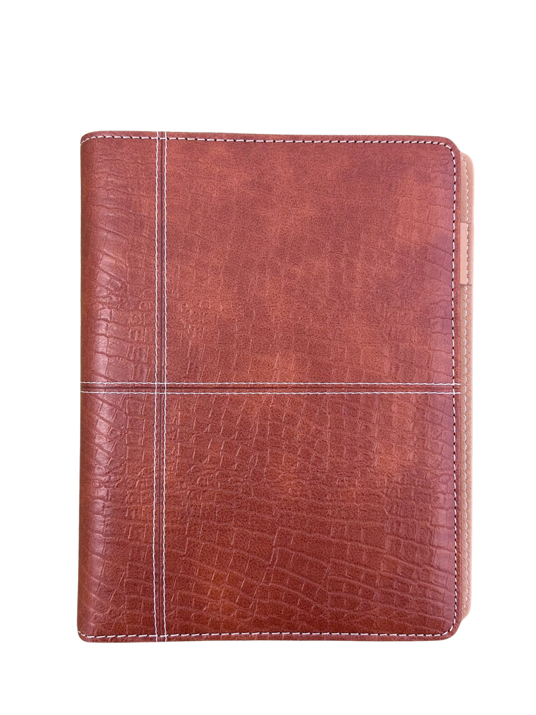 2027 Diary A5 Week-To-View (WTV) Spiral Organiser with Pen - Croc Tan