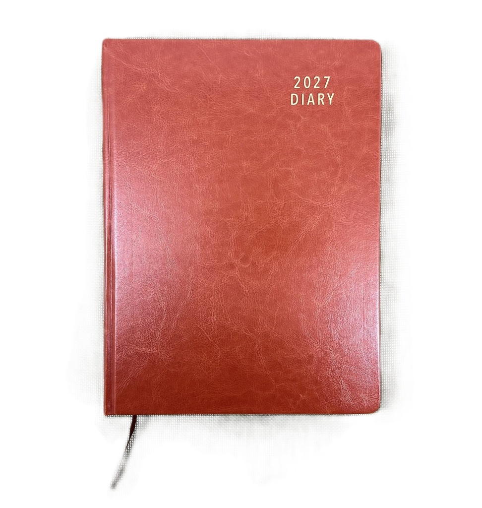 2027 Diary A4 Day-To-A-Page (DTP) Tan
