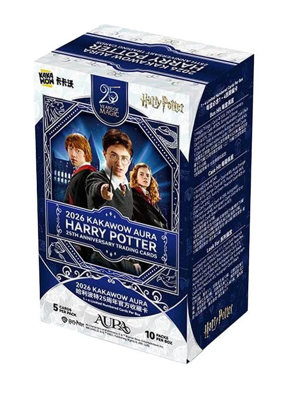 Kakawow AURA Harry Potter 25th Anniversary Trading Cards Sealed Booster Box