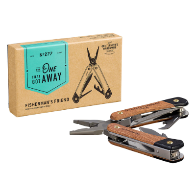 Fishing Multi-Tool Acacia Wood & Titanium Finish - Gentlemen's Hardware