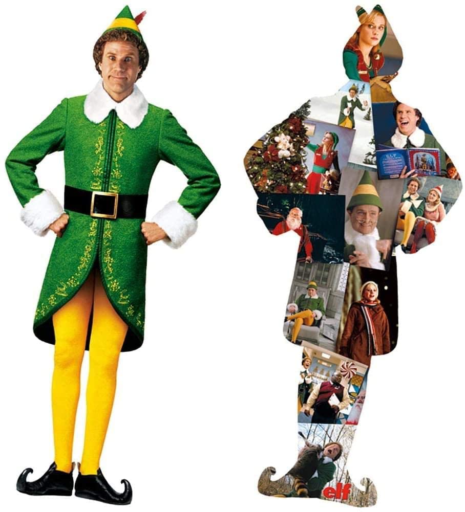 Elf Buddy and Collage Double Sided Aquarius Jigsaw Puzzle 600 Piece