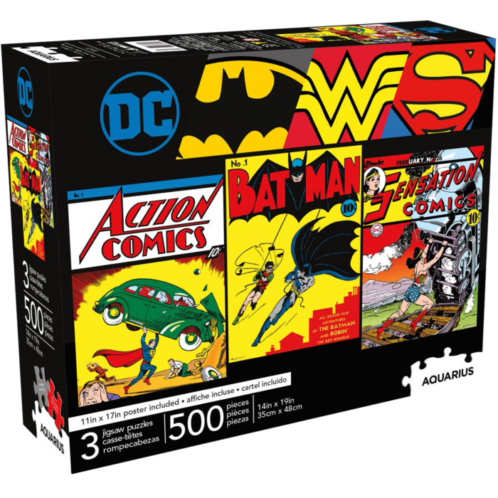 DC Comics 3 Puzzle Set 500 Piece - Aquarius Jigsaw Puzzle