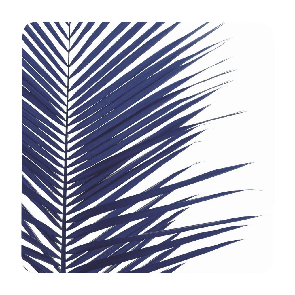 Sophisticated Hamptons Navy Palm Coaster - Splosh