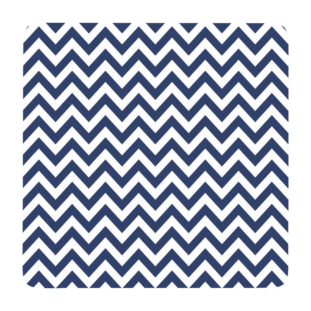 Sophisticated Hamptons Navy Zig Zag Coaster - Splosh