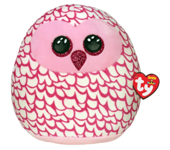 Pinky the Owl 10" - Ty Squishy Beanies (Squish-A-Boos)