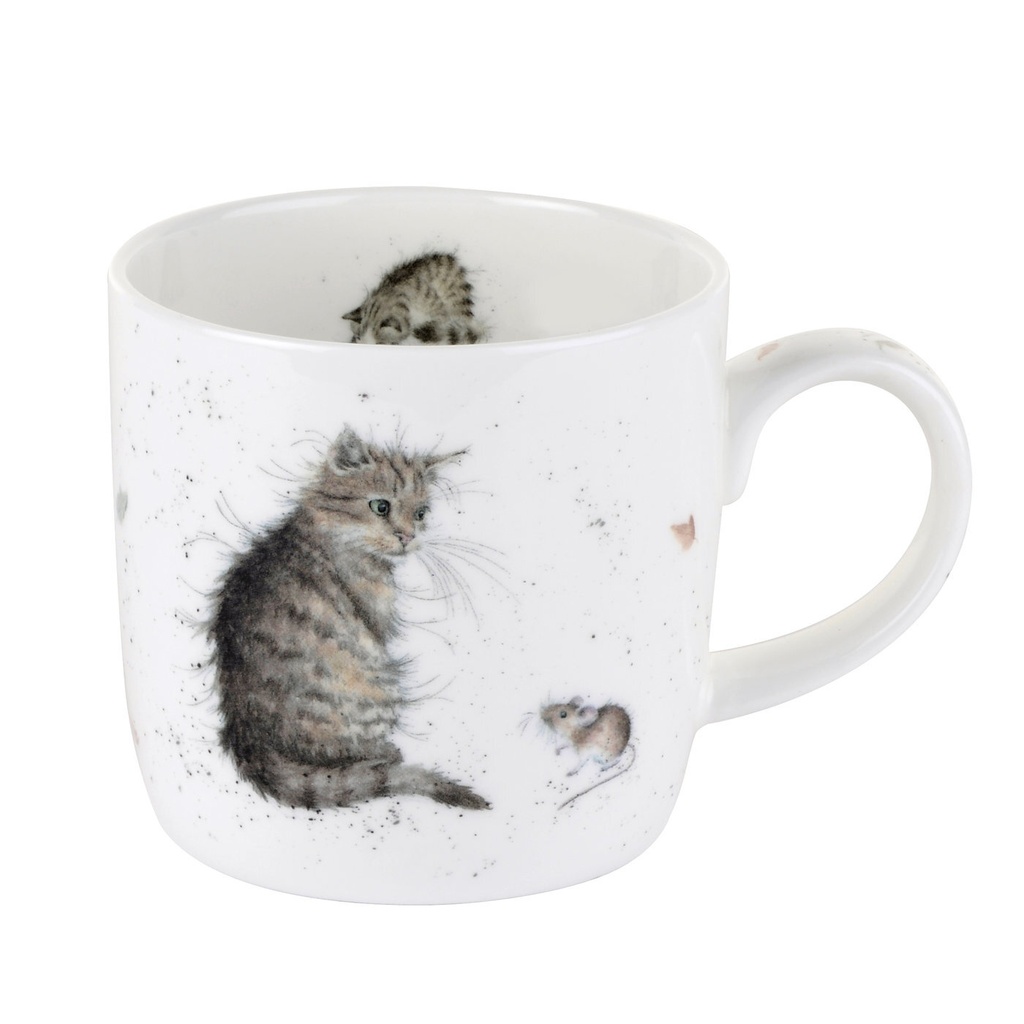 Royal Worcester Wrendale Designs - Cat and Mouse Mug