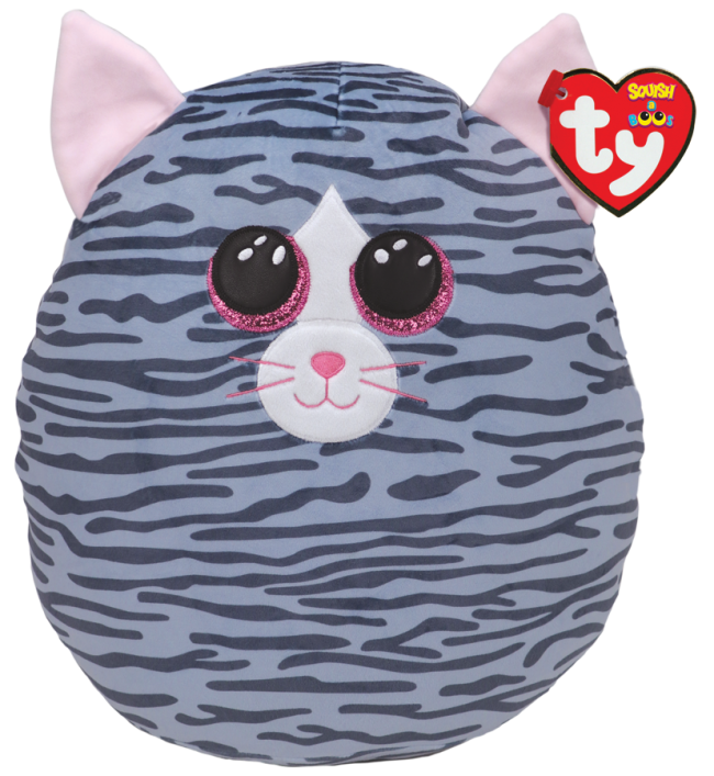 Kiki the Cat Grey 10" - Ty Squishy Beanies (Squish-A-Boos)
