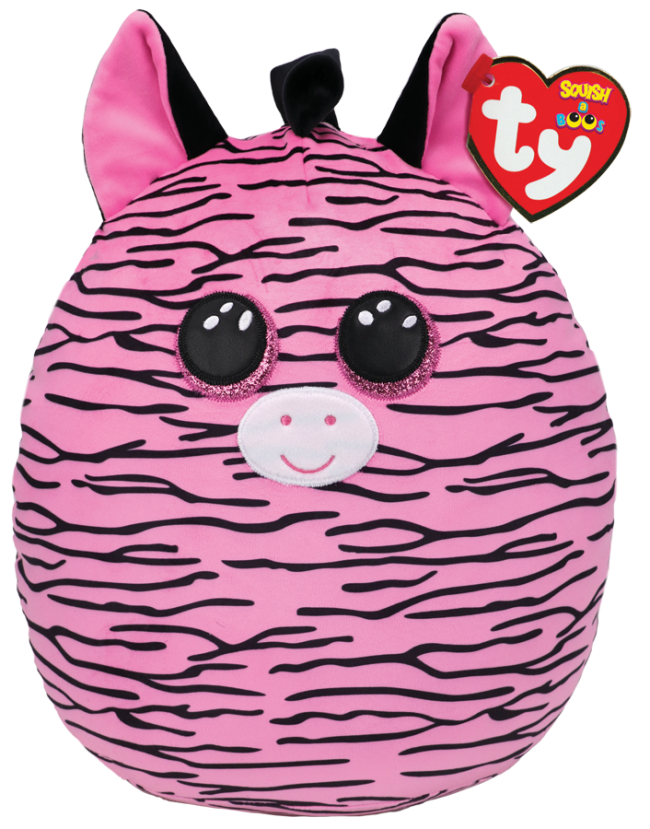 Zoey the Zebra Pink 10" - Ty Squishy Beanies (Squish-A-Boos)