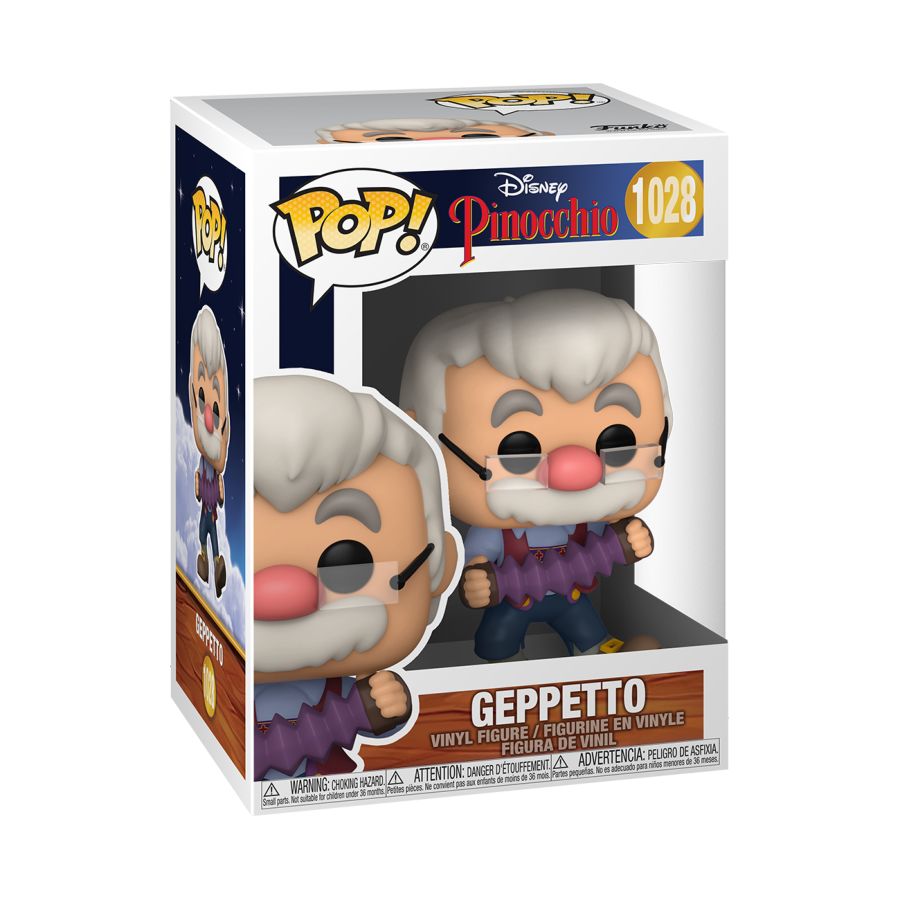 Pinocchio - Gepetto with Accordion 80th Anniversary Funko Pop! Vinyl Figure #1028