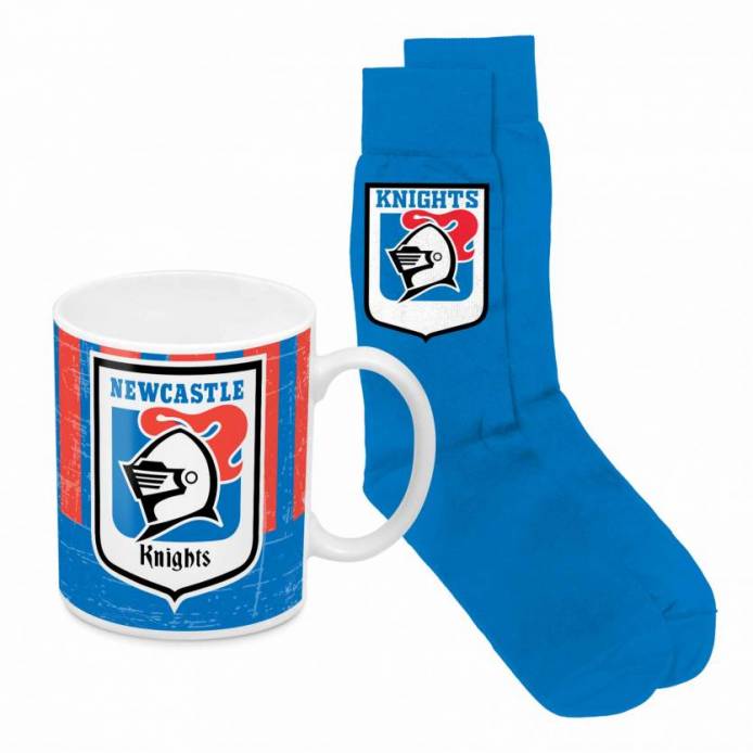 NRL Newcastle Knights Heritage Mug & Sock Gift Pack