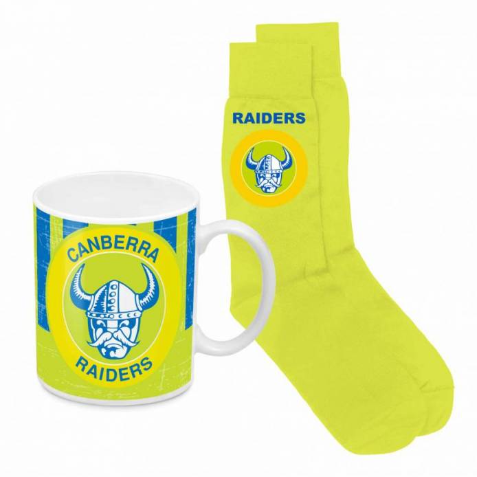 NRL Canberra Raiders Heritage Mug & Sock Gift Pack