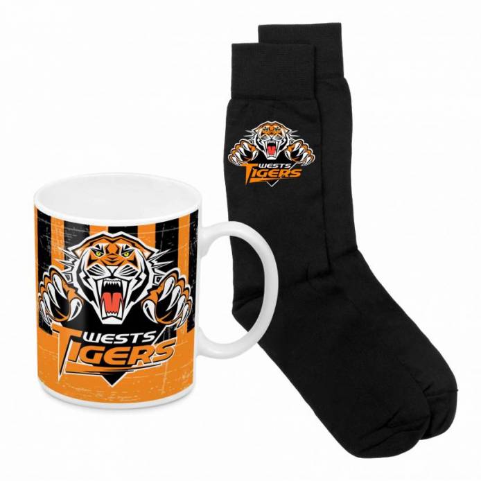 NRL Wests Tigers Heritage Mug & Sock Gift Pack