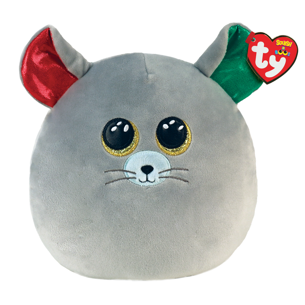 Chipper the Mouse Christmas 10" - Ty Squishy Beanies (Squish-A-Boos)