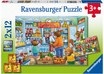 Ravensburger - Let's Go Shopping 2x12pc Jigsaw Puzzle