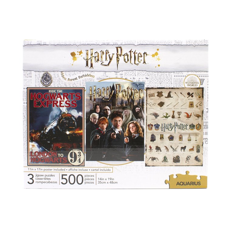 Harry Potter - 3x500pc Jigsaw Puzzle Set - Aquarius