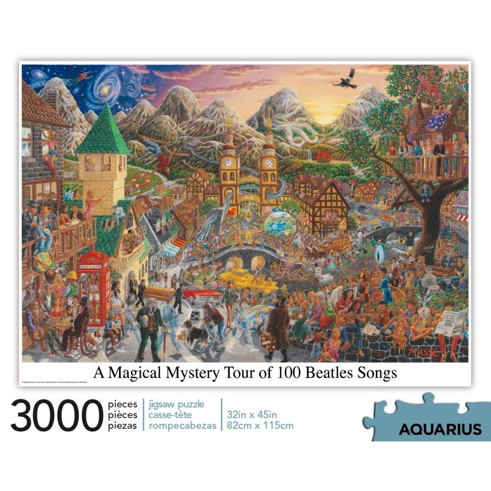 Magical Mystery - Tour Of 100 Beatles Songs 3000pc Jigsaw Puzzle - Aquarius