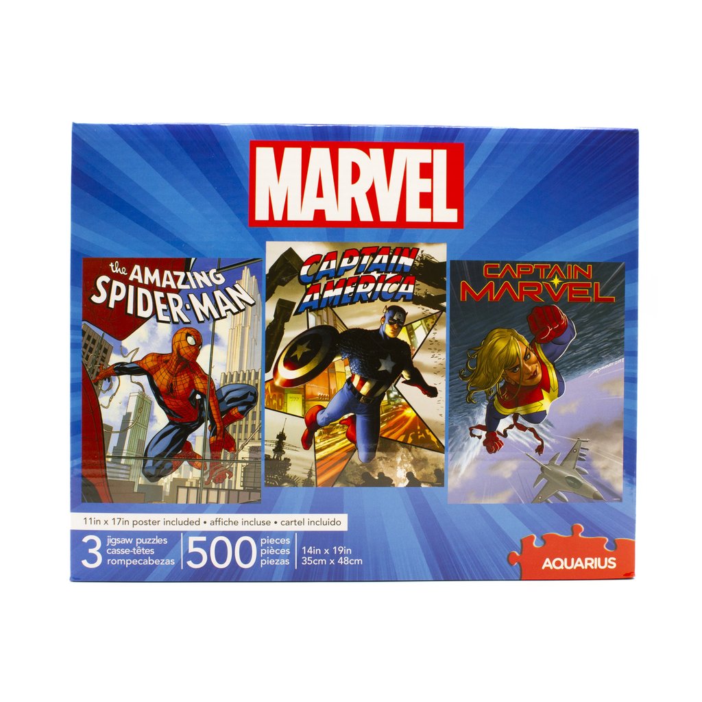 Marvel - 500pc X3 Puzzle Set - Aquarius Jigsaw Puzzles