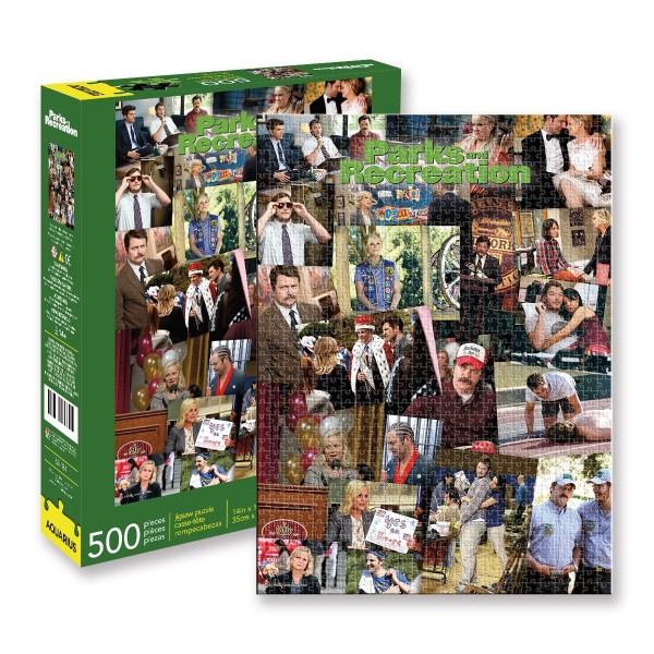 Parks & Recreation - 500pc Collage Jigsaw Puzzle - Aquarius
