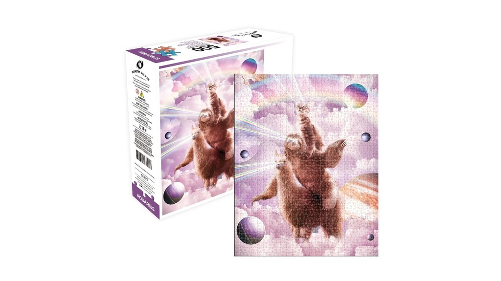 Random Galaxy - Laser Eyes Cat Sloth Llama 500pc Jigsaw Puzzle - Aquarius