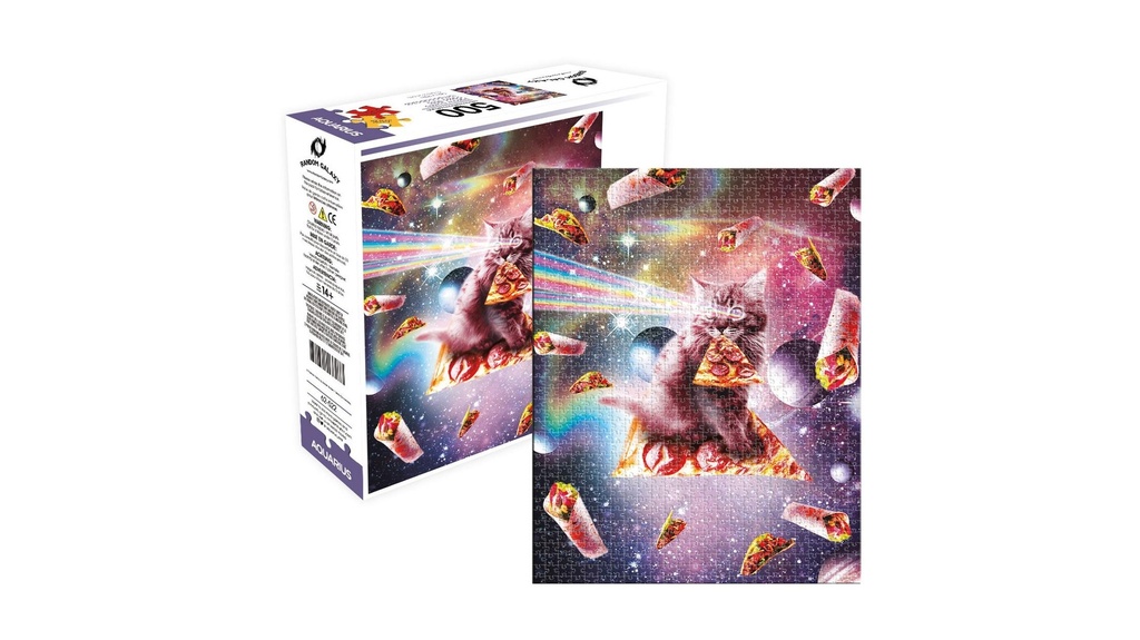 Random Galaxy - Cat Pizza 500pc Jigsaw Puzzle - Aquarius