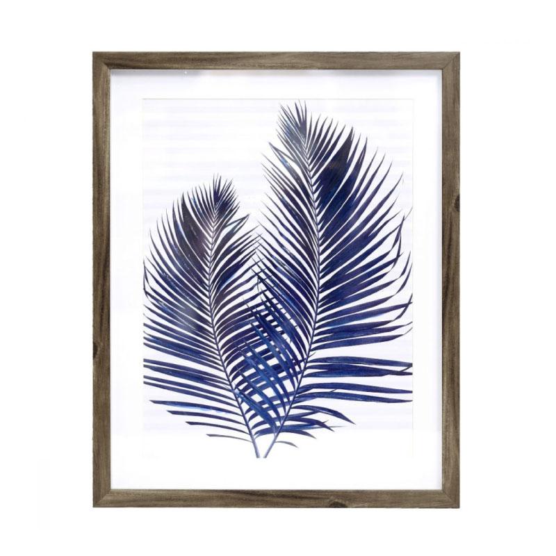 Sophisticated Hamptons Palms Framed Art 44x54 - Splosh