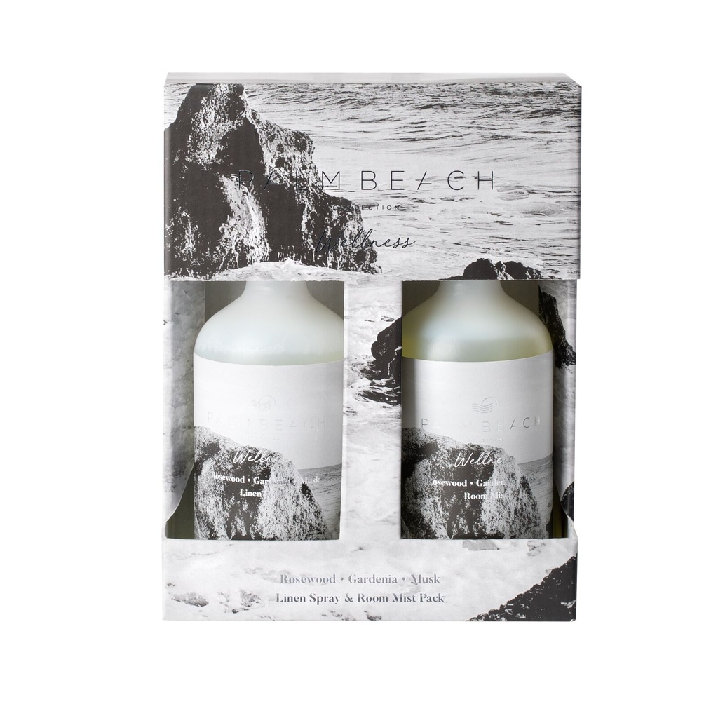 Wellness Room Mist And Linen Spray Gift Set - Rosewood & Gardenia - Palm Beach Collection