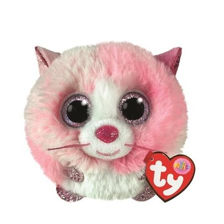 Tia the Pink Cat - Ty Beanie Balls (Puffies)
