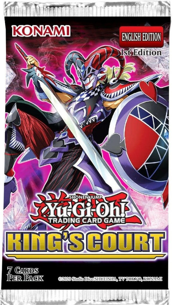 Yu-Gi-Oh! Trading Card Game - Kings Court  - 7 x Card Booster Pack