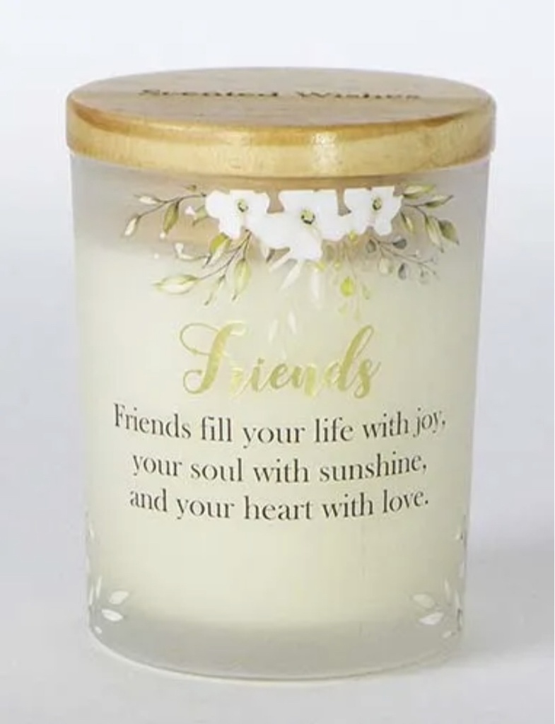 Scented Wishes Candle in Glass Jar Friends - Arton Giftware