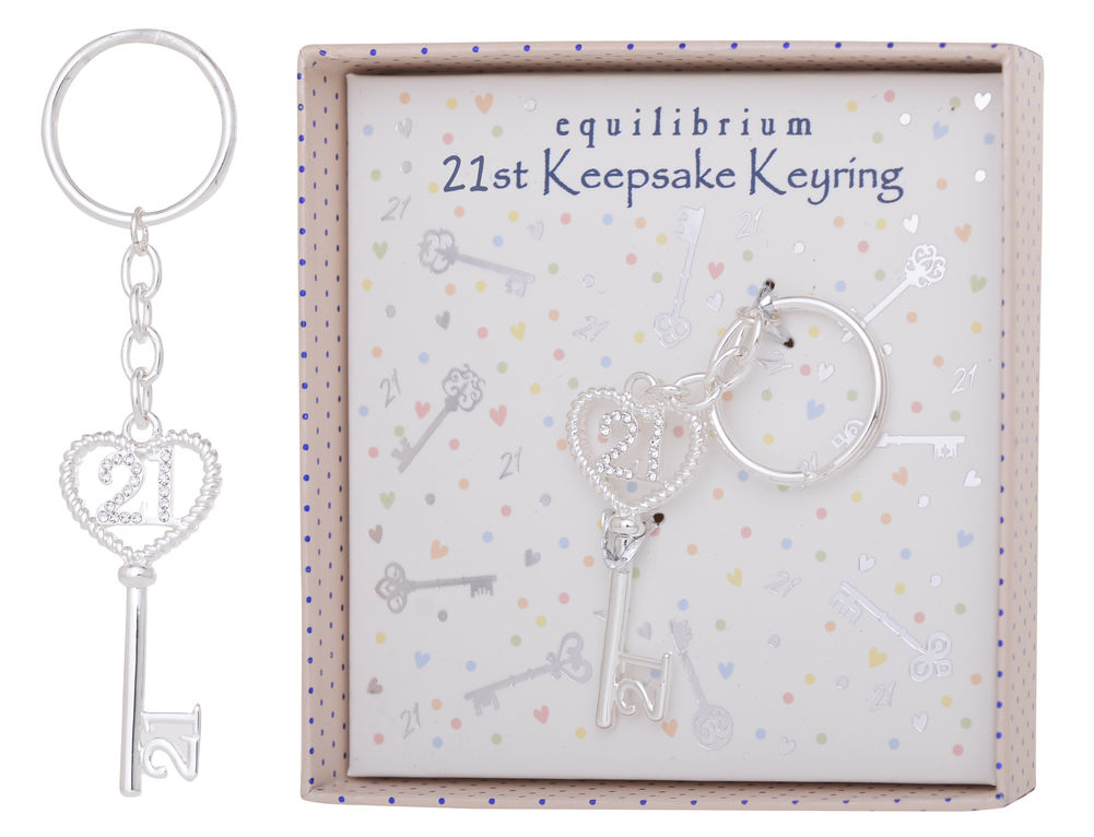 21st Keepsake Keyring - Equilibrium Jewellery