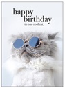 [M75] Cool Cat Birthday Inspirational Card - Affirmations