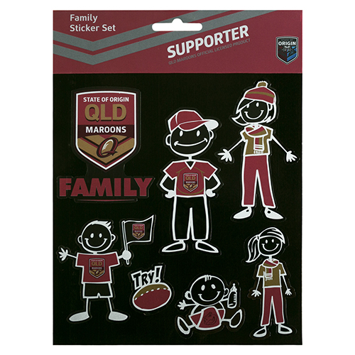 QLD Maroons State Of Origin - Family Sticker Sheet