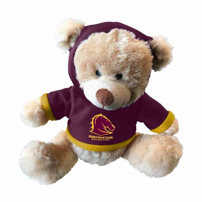 NRL Brisbane Broncos - Plush Teddy with Hoodie