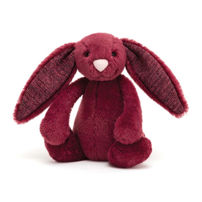 Bashful Sparkly Cassis Red Jellycat Bunny Small