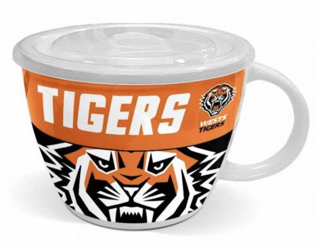 NRL Wests Tigers Soup Mug With Lid