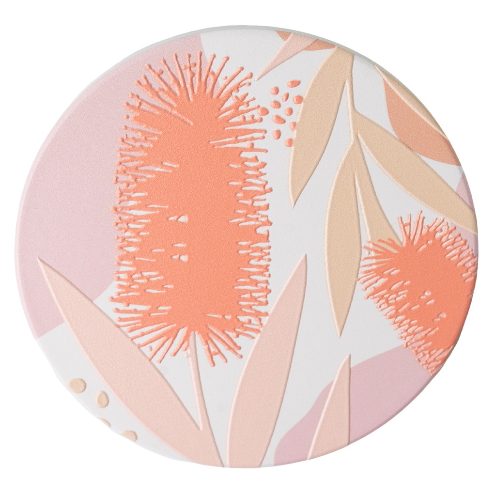 Fleur Bottlebrush Ceramic Coaster - Splosh