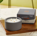 Leather And Vanilla 7oz. Concrete Candle  - Gentlemen's Hardware