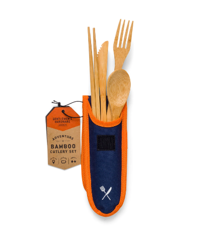 Travel Bamboo Cutlery Set - Gentlemen's Hardware