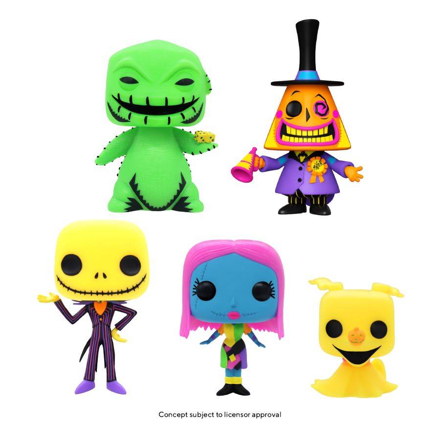 The Nightmare Before Christmas - Black Light US Exclusive Funko Pop! 5-Pack [RS]