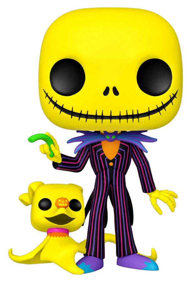 The Nightmare Before Christmas - Jack Skellington & Zero Black Light 10" Funko Pop! Vinyl