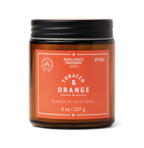Tobacco & Orange 8oz Jar Candle  - Gentlemen's Hardware