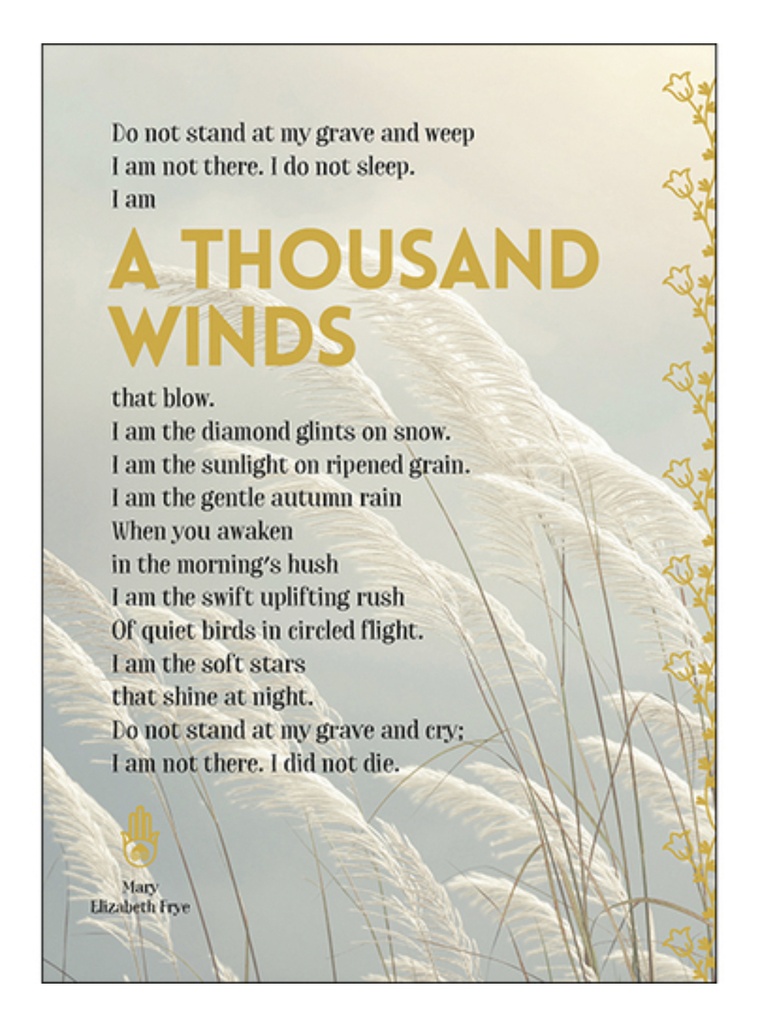 A Thousand Winds Inspirational Card - Affirmations